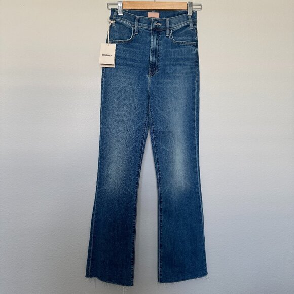 NWT Mother Denim The Hustler Ankle Fray Jeans Color Blue Women's Size 24 - Picture 1 of 6